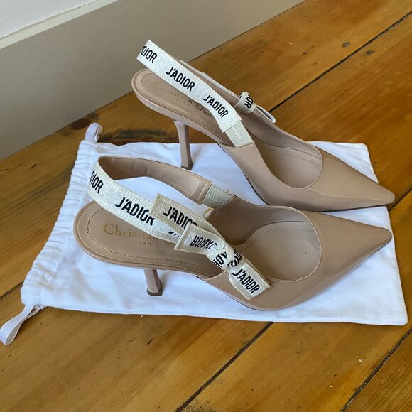 Dior J'Adior Slingback Pump - Nude Patent Calfskin - Picture 1 of 9